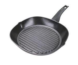 Moneta Nova parrilla, Aluminio, Negro, 28 cm, para todo tipo de cocinas incluida inducción