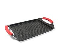Moneta Pro Grill, Sartén de Inducción con Asas de Silicona, Revestimiento Antiadherente y Antiarañazos, Plancha Apta para Todo Tipo de Cocinas, Apta para el Lavavajillas, 35x22 cm
