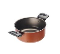 Moneta Zecchino, Cacerola 2 Asas, Aluminio antiadherente, Cobre, 22 cm