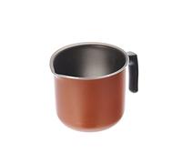 Moneta Zecchino, Cazo para Leche con Boquilla, Aluminio antiadherente, Cobre, 10 cm