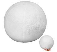 Monetais Almohada Redonda, Almohada de Bola Suave con Esfera de 12 Pulgadas, Decorativa para sofá, Dormitorio, Oficina, Dormitorio, Color Blanco