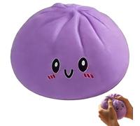 Monetais Bola de estrés de Bola de Masa, Juguete para apretar Gigante de 6 Pulgadas, moño Realista, Juguetes sensoriales para niños y Adultos, Juguete de de Masa púrpura