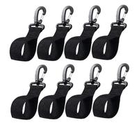 Monetais Clips de Remo para Tablas de Remo, Paquete de 8 Clips giratorios de 360°, Negros