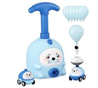 Monetais Coche con Globo, Juego de Lanzador y Coche con Globo de Leopardo Azul, Juguete aerodinámico para niños de 3 a 6 años, Incluye 2 Coches, 6 Globos y Kit de Vuelo, Lanzador de Agua cumpl