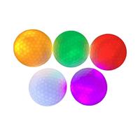 Monetais Pelotas de Golf LED Que Brillan en la Oscuridad Pelotas de Golf Noche Que Brilla intensamente Ilumina la práctica 5 Colores
