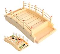 Monetais Platos de madera para servir barcos de sushi 15x7, platos de puente para comida