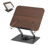 Monetais Soporte para Libros Soporte para Libros de Madera de Escritorio Seguro Ajustable con Abrazadera para Giratorio de 360 ° para Leer, Aprender, Pintar, Mirar televisión ajus