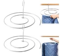 Monetais Tendedero en Espiral, 2 Piezas Perchas en Espiral para Colchas, Tendedero de Acero Inoxidable, de Sábanas para Fundas de sofás, Mantas, Chales, Bufandas, Perchas para Mantas