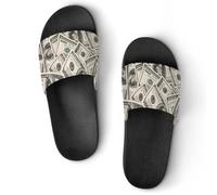 Money American Hundred Dollar Bills - Pantuflas de casa para hombre, sandalias de baño para ducha, Estilo:, 36 EU