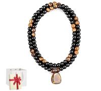 Money Attraction Necklace With Green and Tiger Eye Pendant, Feng Shui Wealth Beaded Necklace for Women, 8mm Protection Crystal Long Chain Jewelry for Anniversary,Vacation,Theme Parties Jewelry