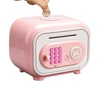 Money Bank - ABS, Electronic ATM Toy | Cash Coin Counting Safe Box with Code & Fingerprint Password, Interactive Savings Bank For Ages 3-12, Girls, Teens, Birthday Play