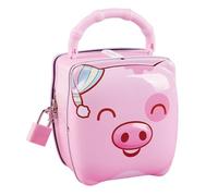 Money Bank For Kids - Key Lock Small Cash Box Safe | Portable Metal Container Coin Banks Fors Boys & Girls, Educational Savings Boxs For Nursery Decor & Desk Ornaments, Iron, 11cm, 1pc.