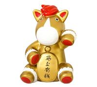 Money Bank - Horse Statue New Year Theme Savings Jar, Good Luck Horse Coin Bank | Horses Money Banks | For Home Decor Birthday Bookshelf Dorm Apartment Accessories | 4.72x4.92x3.14inches