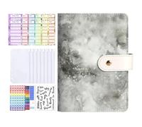 Money Binder, A6 Cash Saving Budget Organizer, Refillable Envelope Notebook with Cards for Adults, Kids, School, Home, Travel, and Financial Planning, 7,4 x 5,31 pulgadas, gris, rosa