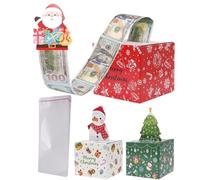 Money Box Christmas - 3 Piezas Titular De Dinero Festivo, Caja De Titular De Efectivo, Festivo Con Una Tarjeta De 90 Bolsas Y Caja De Para Mujeres | Niños Niños H