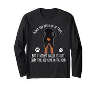 Money Can Buy A Lot of Things Funny Rottweiler Dog Lovers Manga Larga