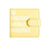 Money Challenge Book - PU Leather Budget Planner | 30 Day Savings Tracker
