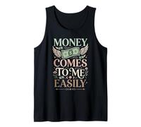 Money Comes To Me Easily Manifestación de Riqueza Camiseta sin Mangas