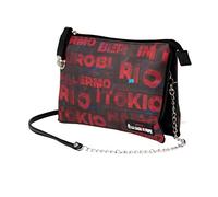 Money Heist La Casa de Papel Cities-Bolso Handy Triple, Rojo, 24 x 17 cm