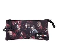 Money Heist La Casa de Papel Together-Estuche Portatodo Triple HS, Multicolor, 23 x 11 cm
