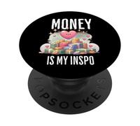 Money Is My Inspo Lindo Diseño Estético PopSockets PopGrip Adhesivo
