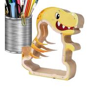 Money Jar - Wooden Safe Cash Box, Real Money Coin Bank Toy, Savings Cash Boxes | 19 x 17,9 x 2,8 cm para Home Decor Room Bedroom Bookshelf Shelf Boys Girls Child