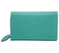 Money Maker - Cartera de Cuero para Mujer - Mucho Espacio - Monedero Grande para Mujer con protección RFID - Turquesa