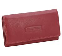 Money Maker - Cartera Grande de Piel para Mujer, Portamonedas con protección RFID, Muchos Compartimentos, Monedero, Rojo