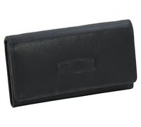 Money Maker - Cartera Grande de Piel para Mujer, Portamonedas con protección RFID, Muchos Compartimentos, Monedero, Negro
