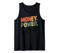 Money Power Respeto Cita Retro Motivacional Camiseta sin Mangas