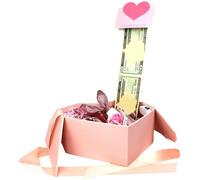 Money Pull Box - Love Theme Cash Holder, Surprise Cash Gift Box | Creative Pull Mechanism Heart Shaped Novelty Money For Valentines DayBirthday Holiday Party Gift For Family Friends