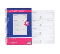 Money Receipt Book, Carbonless Duplicate Record System, A5 Receipt Pad for Accurate Transactions, Spiral Bound Tear Out Pages, Office Accounting Stationery, Cash Rent Payment Tracking for Home