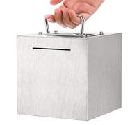 Money Saver - 6 Inch Stainless Steel Unbreakable Reusable Bank, Secure Money Saver Box for Birthday Christmas New Year and Special Occasions Kids Company Offices Study Bedroom and Living Room