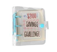 Money Saving Binder, $2100 Budget Challenge Book, Portable Cash Storage Organizer, Reusable Envelope Tracker System, Financial Planner for Women, Teens, Girls, Students, Kids