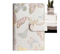 Money Saving Binder - A6 Budget Planner Organizer | Fabric Butterfly Cash Envelope Book | Zipper Pouch Finance Tracker Journal, Accounting Ledger, Portable Budgeting For Family