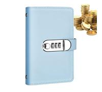 Money Saving Book - A6 Leather Cover Combination Lock, Money Saver Binder Savings Challenges Book For Budget Bill Financial Payment Home Apartment Dorm Office School Travel Outdoor
