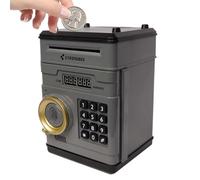 Money Saving Box - Electronic Security Cash Organizer | Flexible Body with Combination Lock System, Mini ATM Style Storage for Boys Girls Christmas Desk Bedroom Living Room Study Playroom Decorations