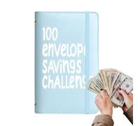 Money Saving Challenge - de encuadernación de 4,33 x 7,01 x 0,79 pulgadas, kit de seguimiento de planificación presupuestaria de 100 días, organizador de gestión de efectivo, libro de ahorro