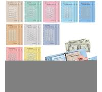 Money Saving Challenge Inserts - 100 Envelope Challenge Binder Sleeves A6-6-Ring Budget Cards | Envelopes & Mailing Supplies For Savings Planner, 48Pcs Money Saving Binder Trackers