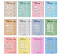 Money Saving Challenge Inserts - A6 Savings Challenges Book Trackers | 48 PCS Savings Challenge Tracker Cards, Financial Planner Budgeting Sheets For 6-Ring Binders, Cash Envelope System