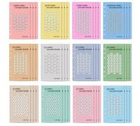 Money Saving Challenge Inserts - A6 Savings Challenges Book Trackers | 48 PCS Savings Challenge Tracker Cards, Financial Planner Budgeting Sheets For 6-Ring Binders, Cash Envelope System