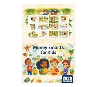 Money Smarts Calendar, 2026 Monthly Planner, 11.22x8.27 inches, Colorful Cash Visual Lessons, Illustrated Wall Calendar for Kids, Home, Classroom, Learn Budgeting Concepts, Bedroom, Living Room