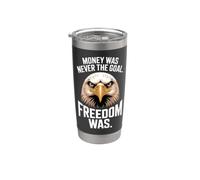 Money Was Never The Goal Freedom Was Emprendedor Mentalidad Vaso térmico de acero inoxidable de doble pared