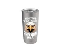 Money Was Never The Goal Freedom Was Emprendedor Mentalidad Vaso térmico de acero inoxidable de doble pared
