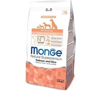 Monge All Breed Puppy & Junior - Pienso para cachorros de perro, 12 kg, monoproteico, 100% natural