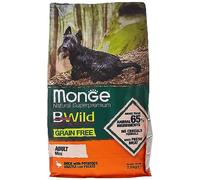Monge BWILD Adult Duck and Potatoes, Comida para Perros para Todas Las Razas (alimento seco para Perros con Pato y Patatas, Comida Seca para Perros con Poco Cereal, Rica en Fibra y vitaminas,