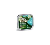 Monge BWild Comida húmeda para Gatos (Comida húmeda para Gatos con Bacalao y Verduras, Muy Rica en Fibra y vitaminas, Comida enlatada Gatos, Comida para Gatos Nature, 100 g)
