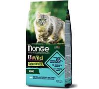 Monge BWild - Comida Seca para Gatos (alimento seco para Gatos sin Cereales, Comida Seca para Gatos con Bacalao, Muy Rica en Fibra y vitaminas, alimento seco para Gatos, 1,5 kg)