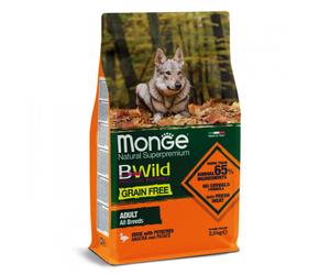 Monge BWild Pienso para Perro adulto - Pato y patata - Cantidad: 2,5 kg