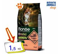Monge Cat Bwild Grain Free Adult Salmón Y Guisantes Alimentos Seco Gatos 1,5 KG